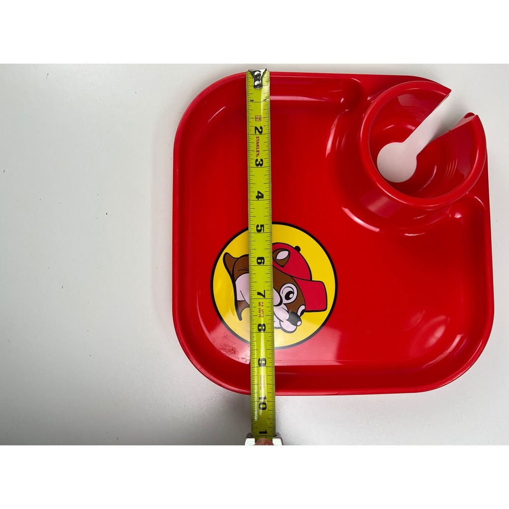 Buccees Red Snack Tray Cup Holder Beaver Logo - Picture 2 of 5